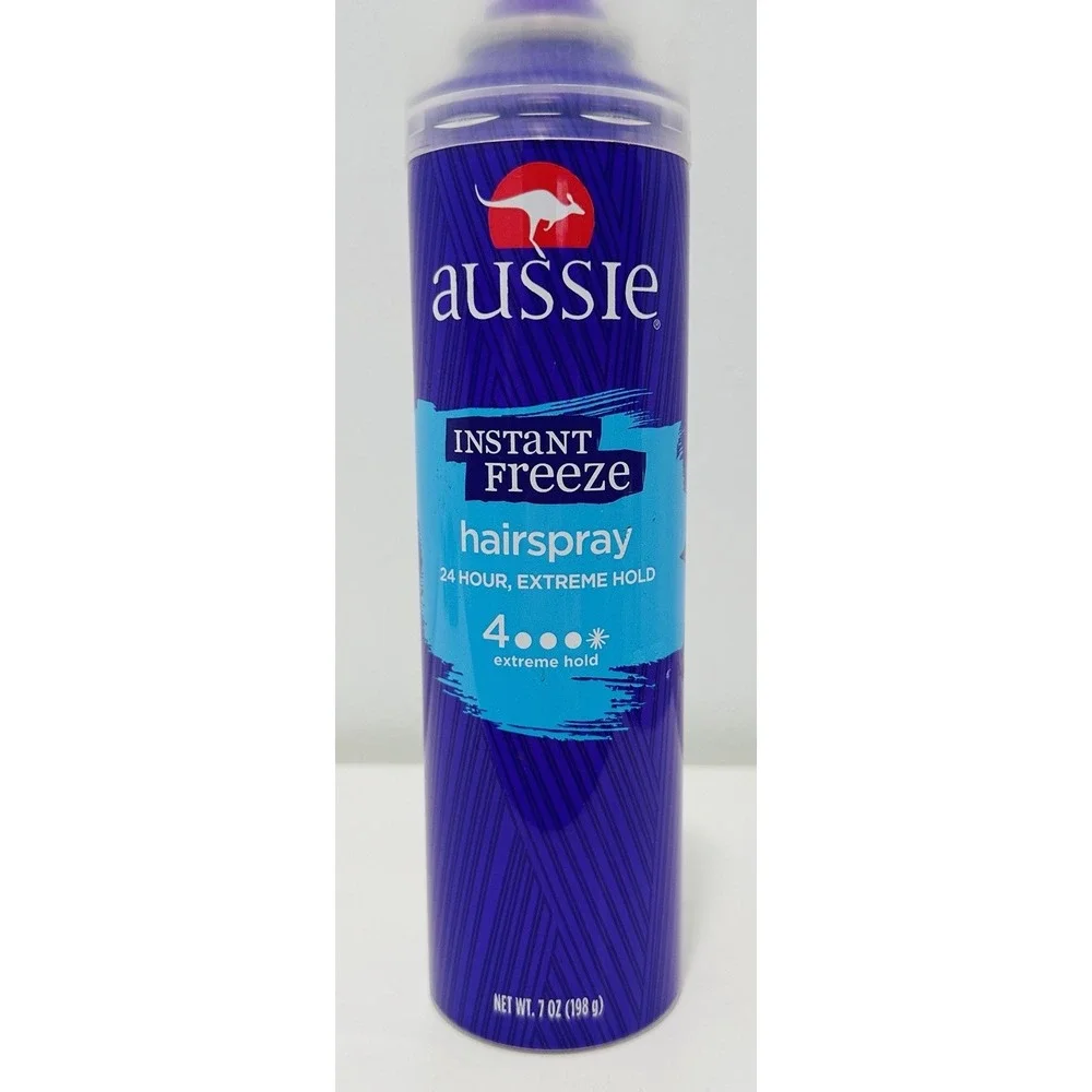 Aussie Instant Freeze Hairspray 24 Hour #4 Extreme Hold 7 Oz Aerosol Spray